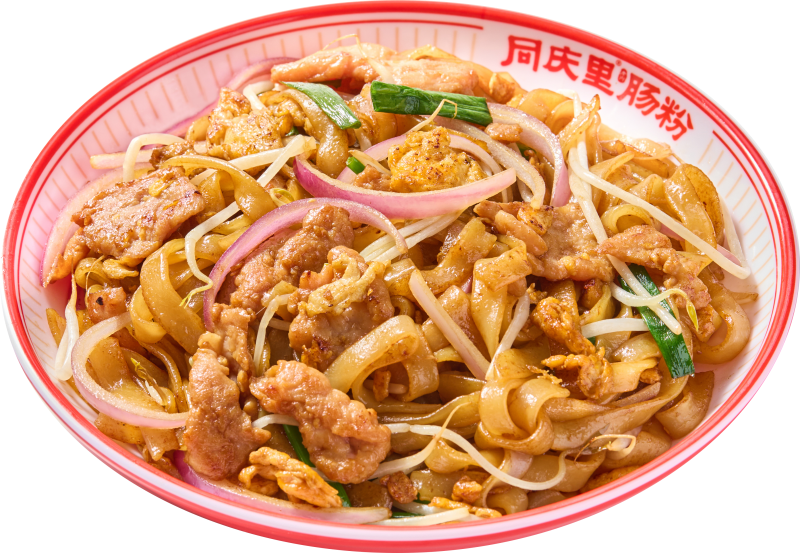 鸡蛋瘦肉炒河粉